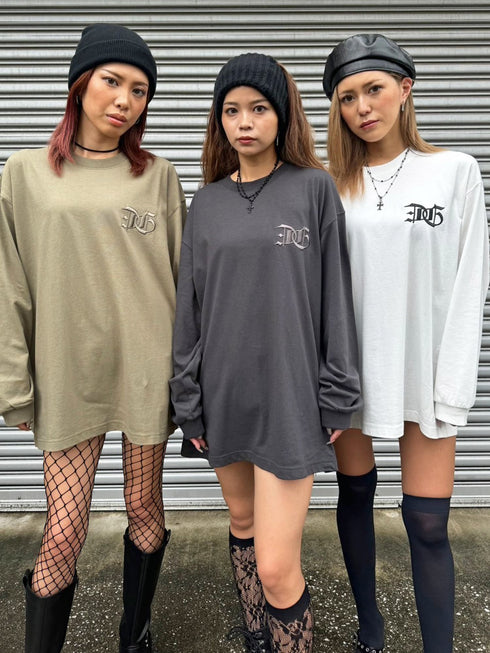 BIG刺繍ユニセックスロンT